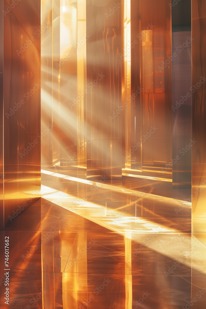 Poster abstract background with reflections and caustics. futuristic background image. created with generat
