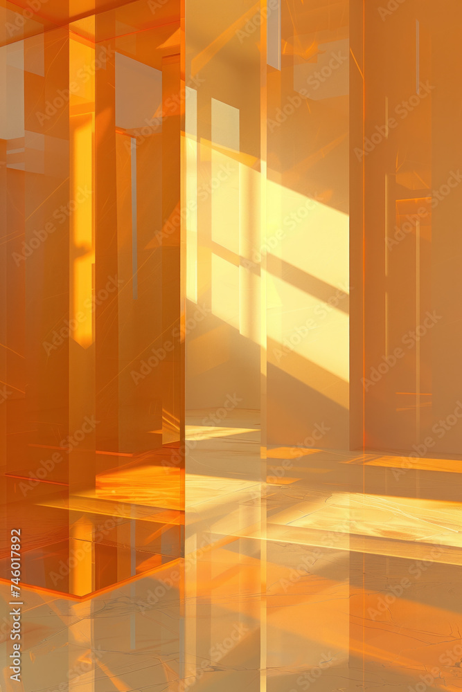 Poster abstract background with reflections and caustics. futuristic background image. created with generat