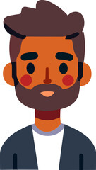 Man head, male face, people avatar.