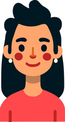 Woman head, female face, people avatar.