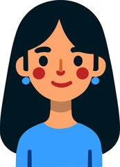 Woman head, female face, people avatar.