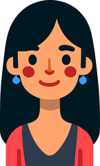 Woman head, female face, people avatar.