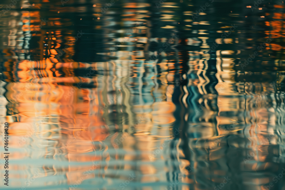 Poster abstract background with reflections and caustics. futuristic background image. created with generat