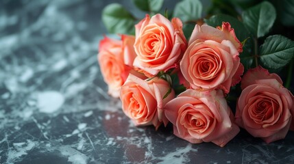 Beautiful flowers on a delicate background with copy space. Romantic background. Wedding invitation. Valentine's Day. Birthday. International Women's Day, Mother's Day concept.