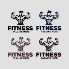 Vector illustration of a fitness logo design