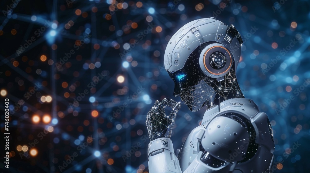 Poster ai analyzing deep space signals.