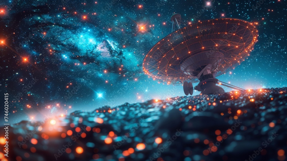 Poster ai analyzing deep space signals.