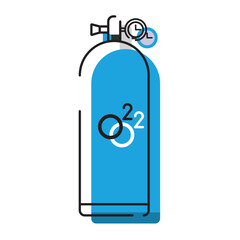 Colored oxygen flask Medicine icon Vector