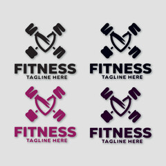 Vector illustration of a fitness logo design