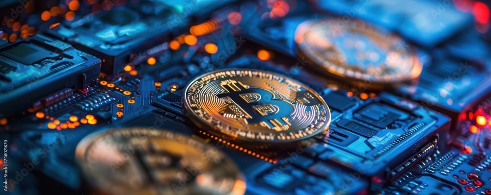 Poster a group of digital wallets on a computer screen showing signs of a security breach with a help messa