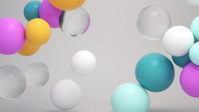 Colorful Floating Balls 4K Loop Animation