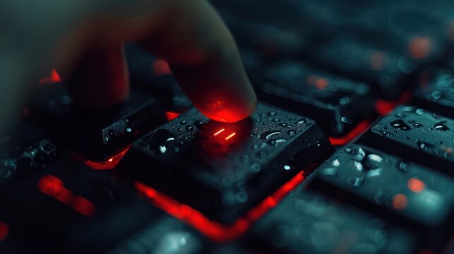 Close up A single cursor blinks on a dark web forum plotting the next big cybersecurity takedown