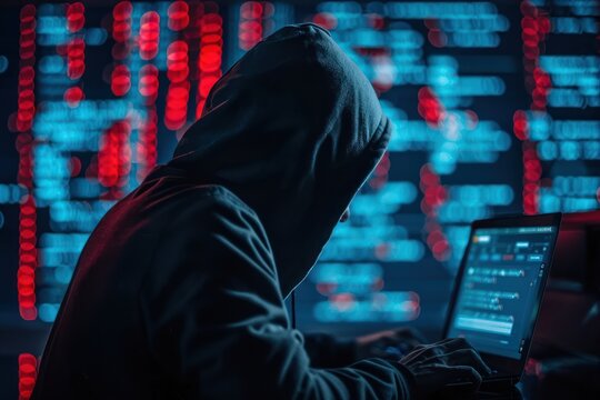 Close up Dark web marketplace on a hidden screen a silent auction of stolen data undermining cybersecurity efforts