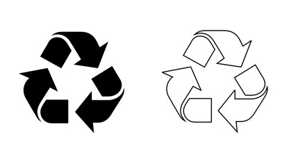 Recycle logo vector isolated - obrazy, fototapety, plakaty