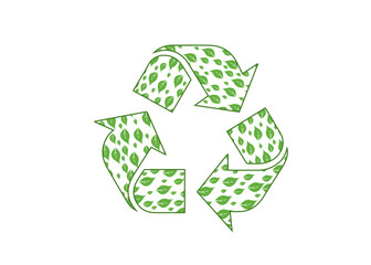Recycle logo vector isolated