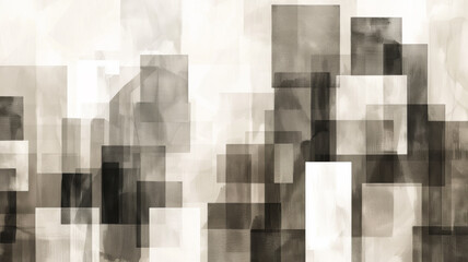 White & Brown Abstraction, Blocky & Muted Tones