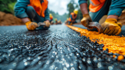 Road repairs and asphalt work