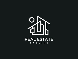Minimalist house building architecture logo design inspiration.