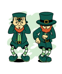 Leprechauns Doing a Griddy Dance St patrick's Day t-shirt