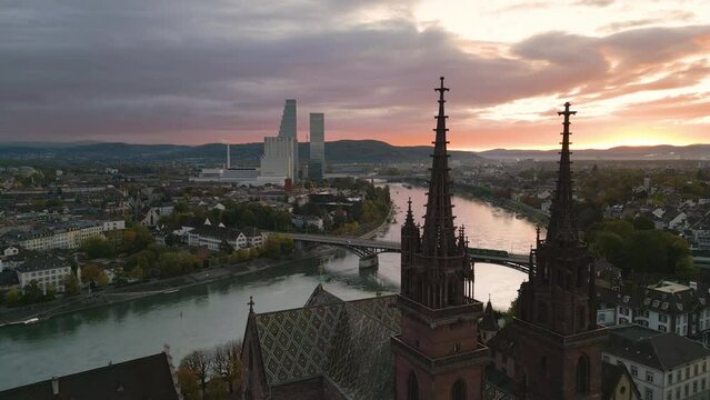 Basel, Switzerland at Sunrise