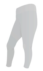 Grey tight pants leggings. vector illustration