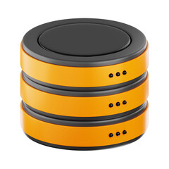 premium technology database server icon 3d rendering on isolated background