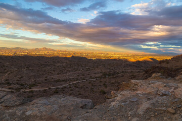 Sunset in the desert, Phoenix, AZ. USA