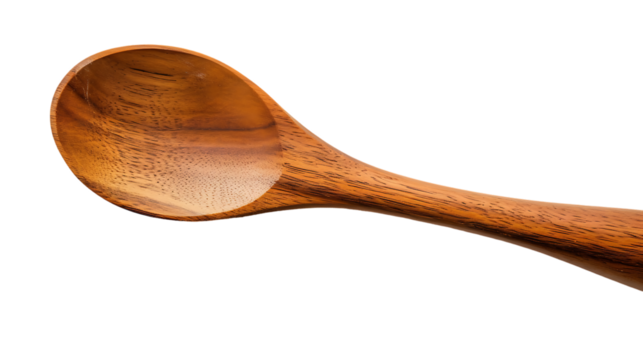 a wooden spoon on a transparent background