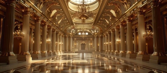 Fototapeta na wymiar Luxurious Baroque Hall