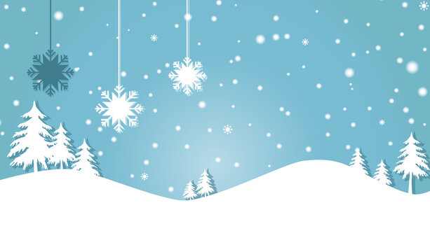winter night in a mountain coniferous forest. the concept of the approach of Christmas
