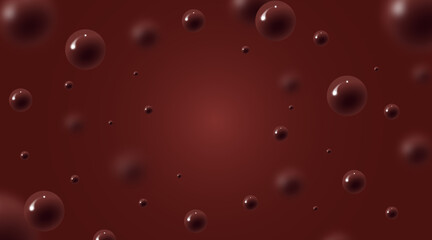 chocolate balls on a brown background. the concept of the production of delicious chocolate
