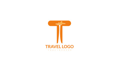 Crreative tree travel logo design template