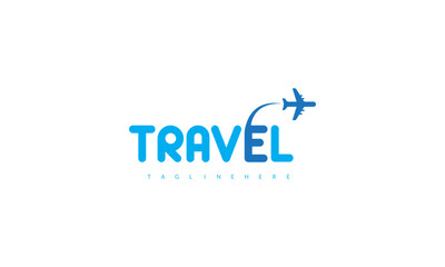 typography  travel logo design template
