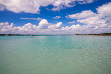 Mexico, Bacalar Lake at caribbean. Quintana Roo Mexico, Riviera Maya