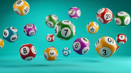 Bingo lottery balls isolated 3d vector