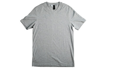 Blank gray t-shirt mockup compose isolated on empty background, grey tshirt mock-up concept for...