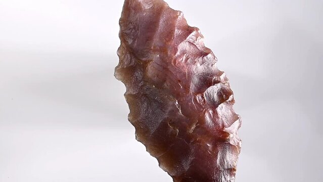 Neolithic flint arrowhead (Saharan Africa c4000BC) 'leaf; style
