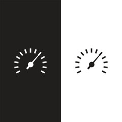Collection of speedometer icons isolated on a white background. Vector illustration - obrazy, fototapety, plakaty
