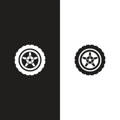 car tire - automotive icon vector design template
