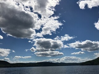 clouds over the lake