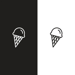 ice cream icon set. symbol ice cream vector illustration on white background.