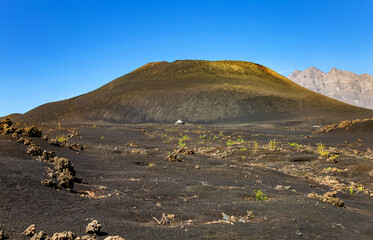 Volcano in Cha das Caldeiras, Island Fogo, Island of Fire, Cape Verde, Cabo Verde, Africa.