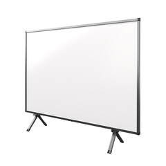 presentation board with blank screen, picture frame , frame isolated on transparent background