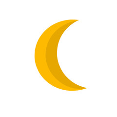 Obraz na płótnie Canvas Yellow crescent moon and stars ramadan theme