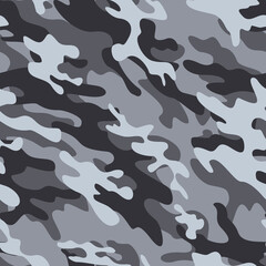 
Texture camouflage gray vector seamless modern pattern for textiles