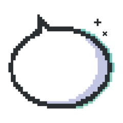 Empty pixelated comic bubble chat Vector