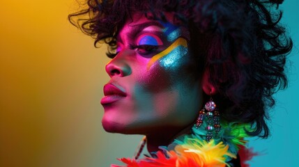 Diverse Unity - LGBTQ+ Pride. A powerful close-up of queer  people , their faces and expressions capturing a narrative of pride, unity, and the vibrant spirit of the LGBTQ+ community