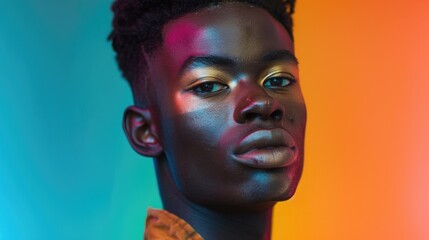  Concept of self - discovery, portrait individuals on a journey of understanding and embracing their queer identities. Concept of trans or pan people and the LGBT++ movement.  Be yourself