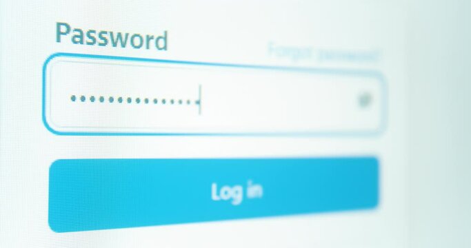 login form with password