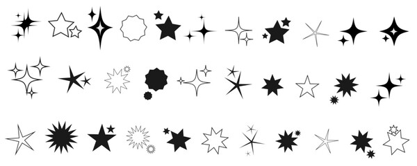 Shooting Star Black. Shooting star with an elegant star trail on a white background. Festive star sprinkles, powder. Vector png.	
 - obrazy, fototapety, plakaty